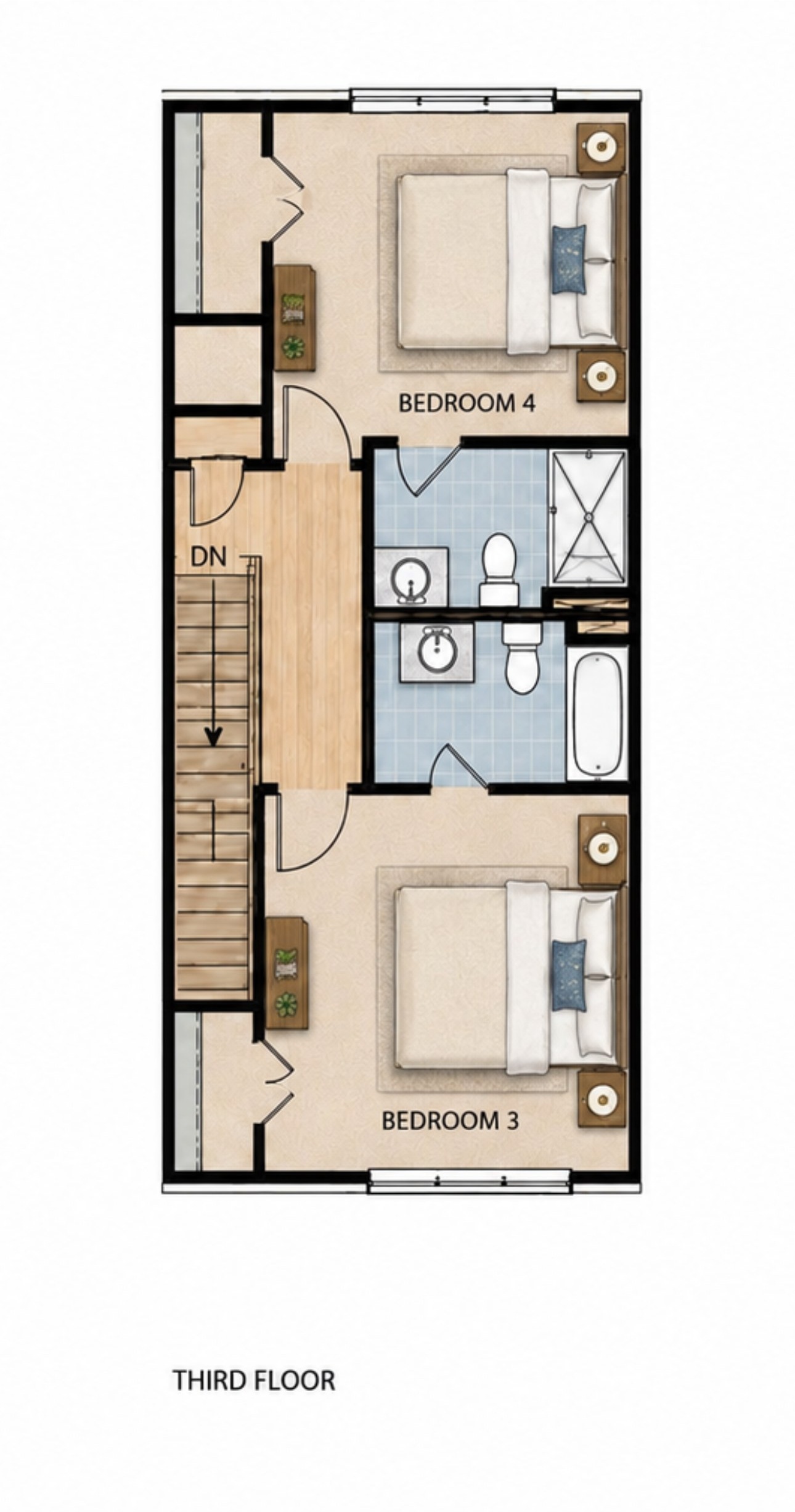 4 Bedroom third floor