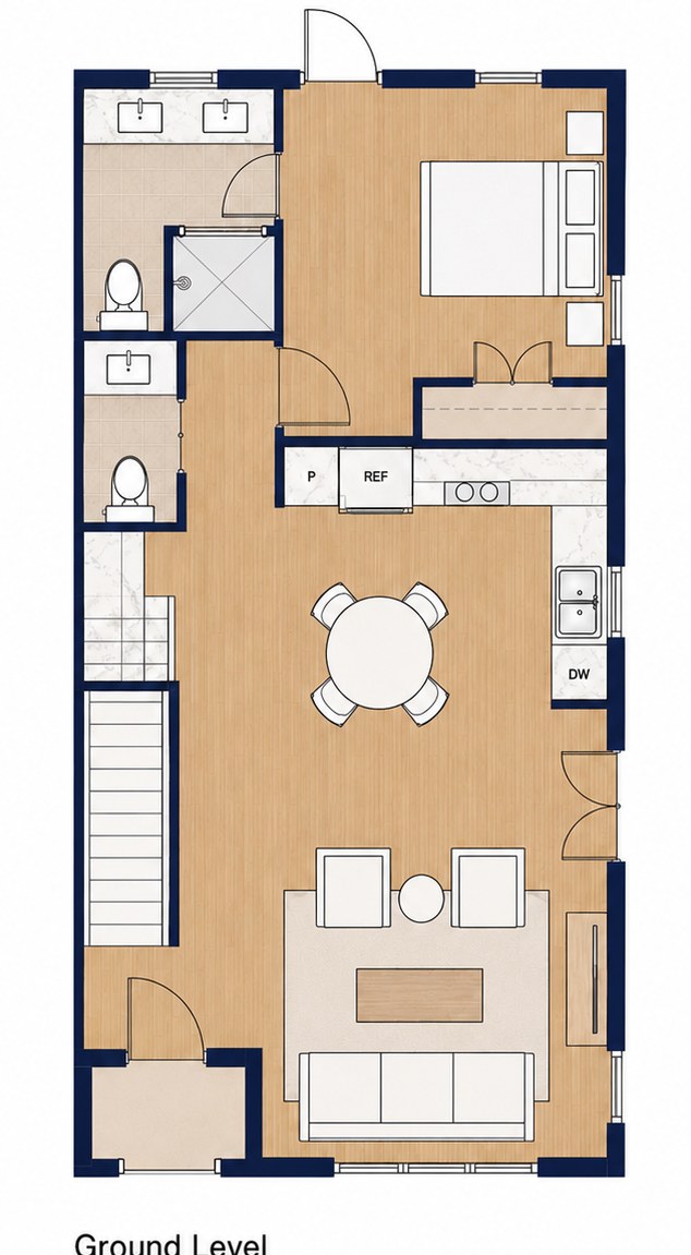 4 Bedroom ground floor plan