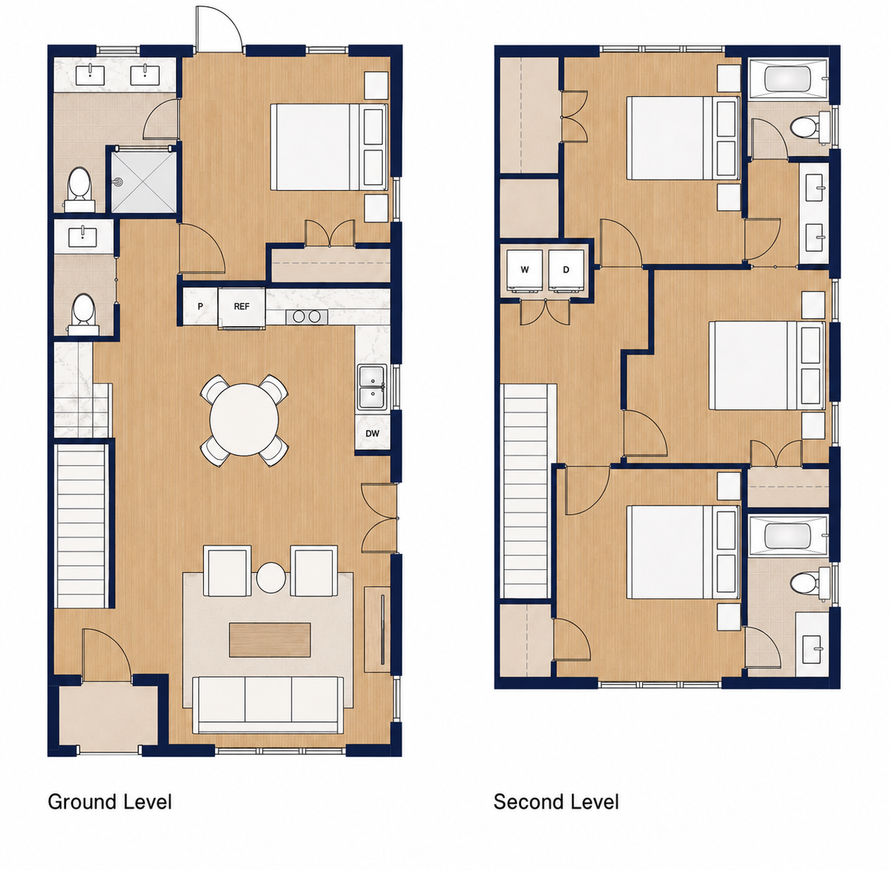 4 Bedroom 3.5 Bath floor plans